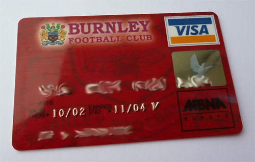 Burnley FC Credit Card